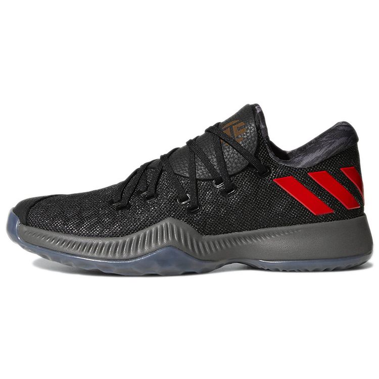 Adidas Harden B/E Round Toe Lace-Up Durable Low-Top Basketball Shoes Men Sneaker Black Red AC7826
