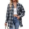 Autumn and Winter Casual Fashion Spicy Girl Loose Plaid Women's Blouses & Shirts