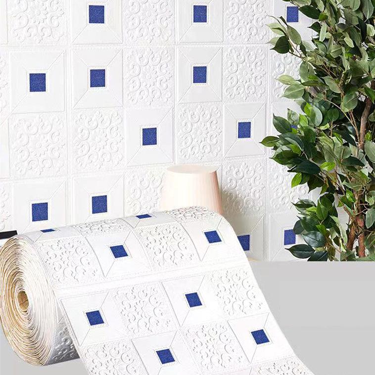 Home Decorations Classic Self-adhesive Wallpaper Brick Pattern Foam Waterproof Wall Stickers 3D 1pcs 70cmX1m DIY