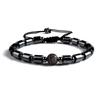 Men's Women Stone Strand Bracelet Black Hematite Beads Energy Healing Yoga