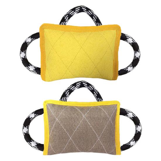 Игрушка-буксир для собак, устойчивые к укусам, тренировки, интерактивные игровые игрушки, дрессировка собак из льна