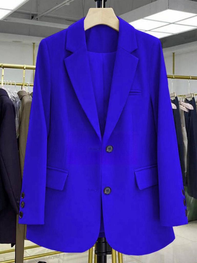 Women's Khaki Suit Jacket - 2024 Spring/Autumn Collection: Elegant, High-End Street Style for the Leisure Season