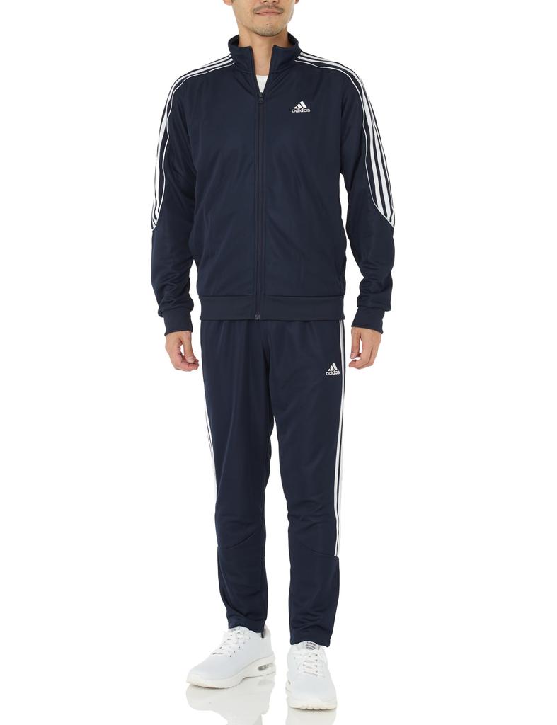 Спортивный костюм Adidas из двойного трикотажа цвета Legend Ink, мужской, с тремя полосками (JSH81) (IY6663)