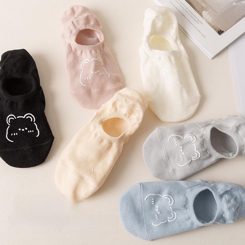 Женские нескользящие дышащие невидимые носки-лодочки для весны и лета