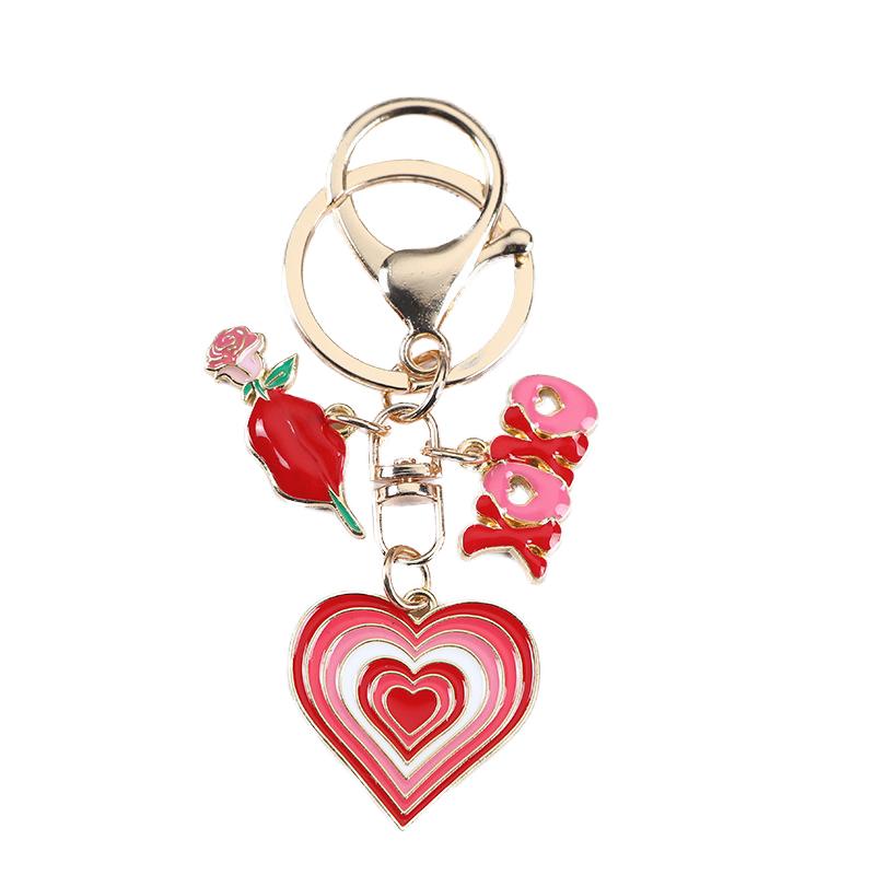Женские и женские брелоки для ключей, держатели, украшения ко Дню святого Валентина, модные сумки в форме сердца, подвески, подарочные аксессуары