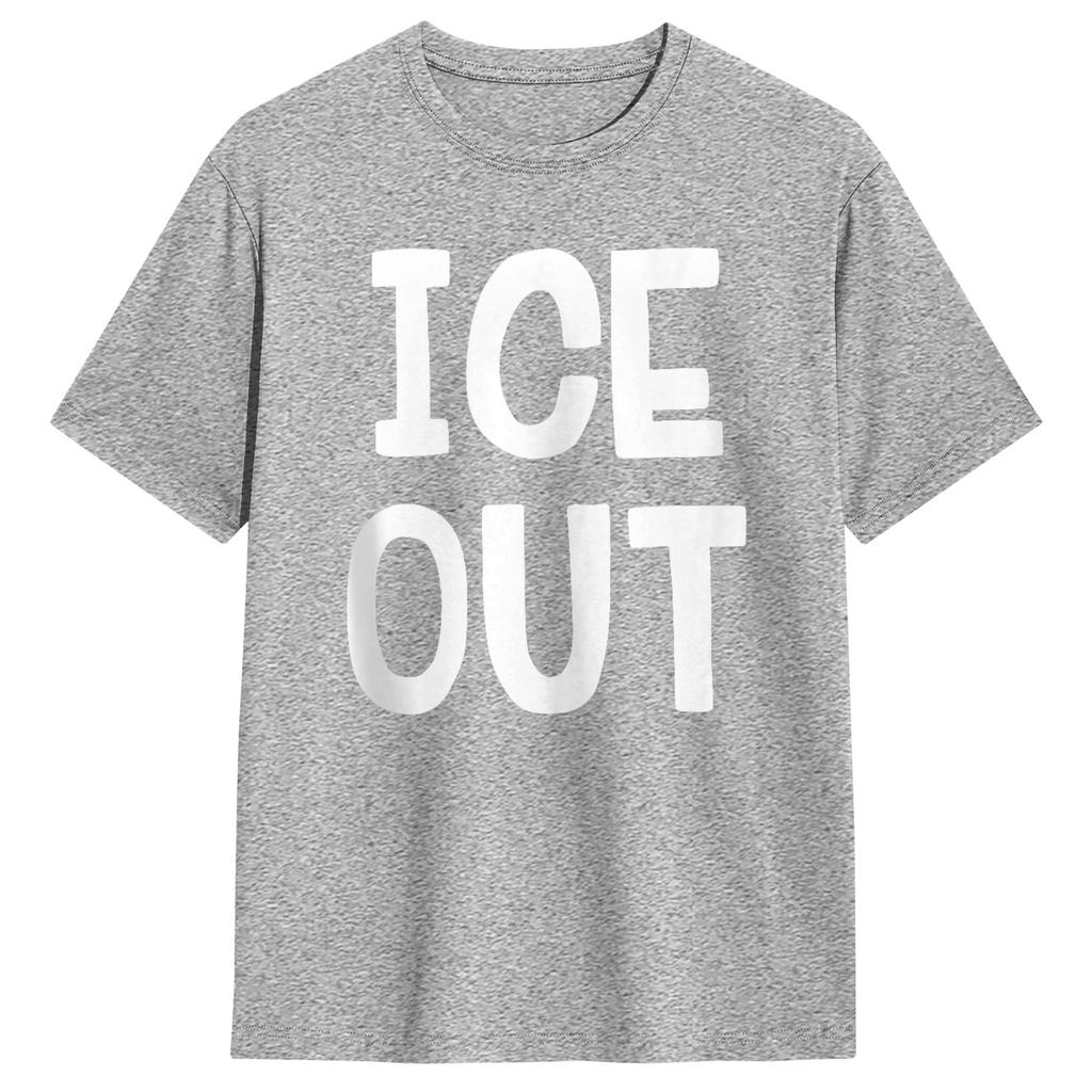 ICE Out TShirt for Unisex Leisure 100 Cotton Tee Shirt Round Neck Short Sleeve T Shirt New Arrival Clothing