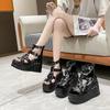 Fashion Gothic Ankle Boots for Women Roman Sandals High Quality Platform High Heels Women Boots Casual Peep-toe Women Sandals Sandalias