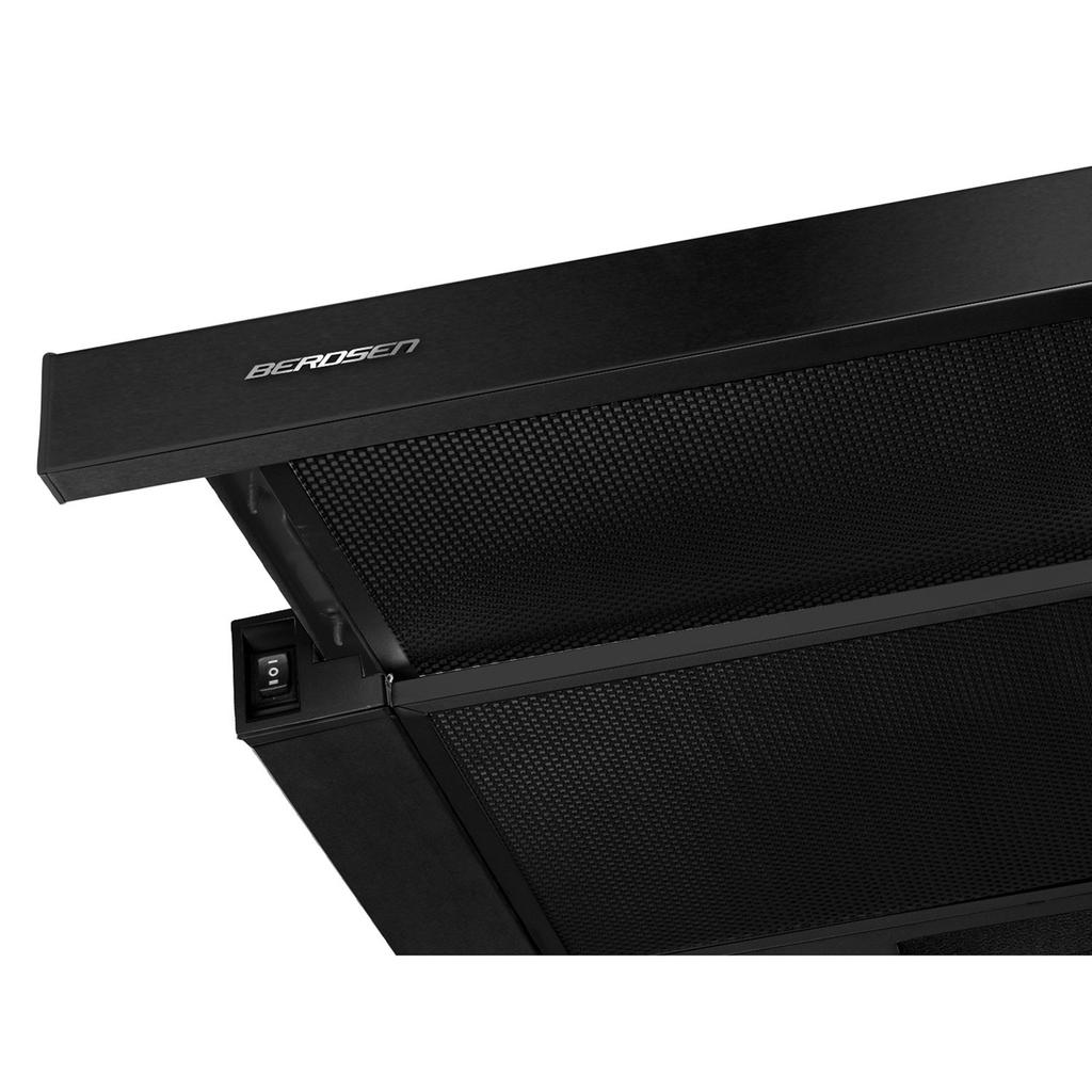 Under-Cabinet Kitchen Hood - 60 Cm Berdsen Be-60-Lw Black
