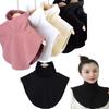 High Neck Cover Scarves Wraps Fake Collar Detachable Fashion High Collars Solid Color High Elastic Ramadan Hijab Cover Unisex