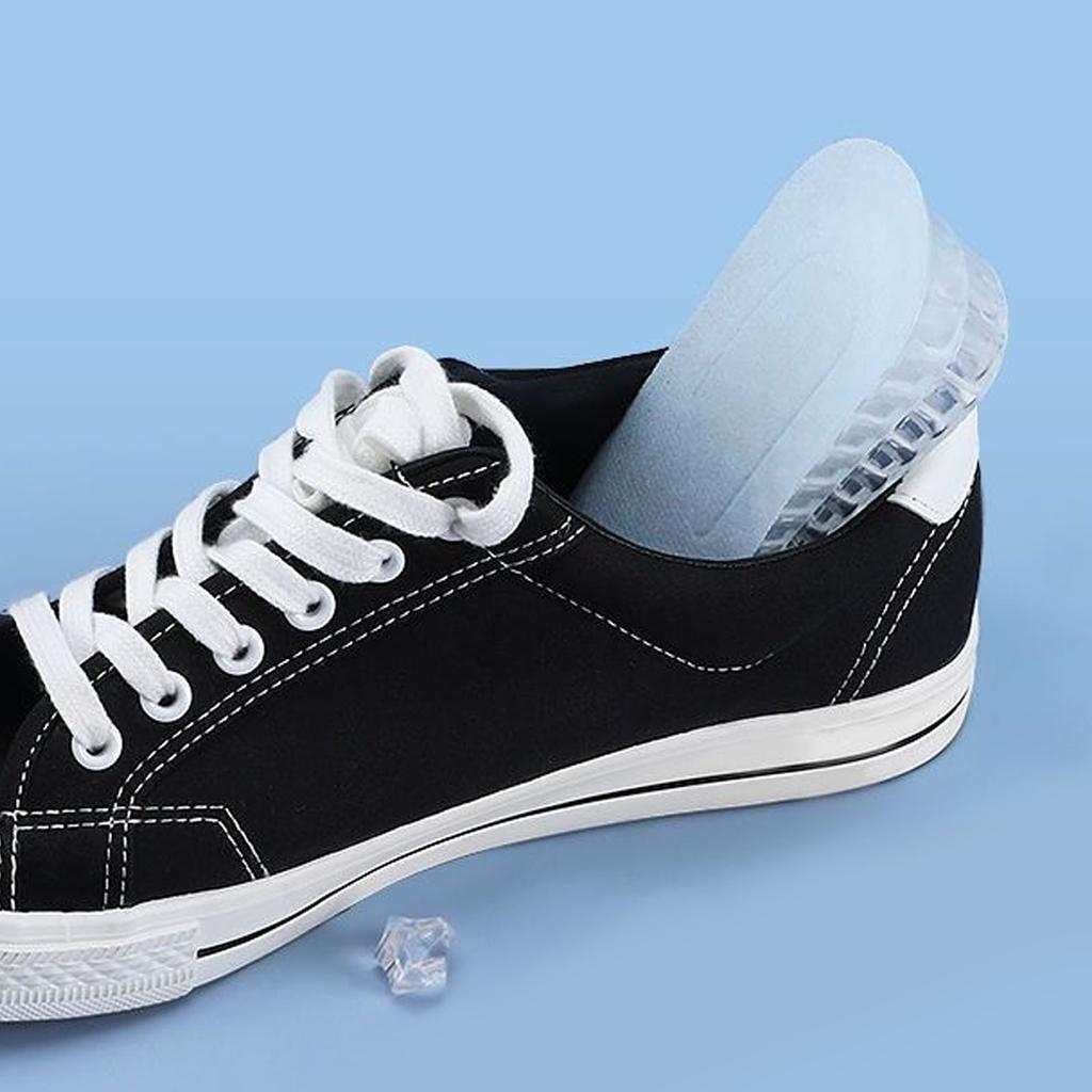 Стельки для увеличения роста многослойные прозрачные силиконовые амортизирующие подъемники для обуви 2 см 1