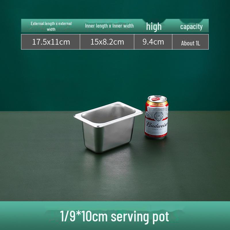 Квадратная сервировочная миска из нержавеющей стали с крышкой для фаст-фуда, молочного чая, приправ или горячих блюд