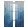 Треугольный синий градиентный тюль прозрачные оконные шторы для гостиной кухни детской спальни вуаль подвесная занавеска