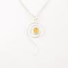 Yellow Cat's Eye Gemstone 925 Sterling Silver Jewelry Handcrafted Round Pendant PP-42-45