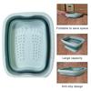 Yousheng Foldable Wash Basin Plastic Portable Pool Foot Bath Basin Kitchen Fruit Vegetable Washing Basin Footbath Tub Camping Laundry Car Wash Basin