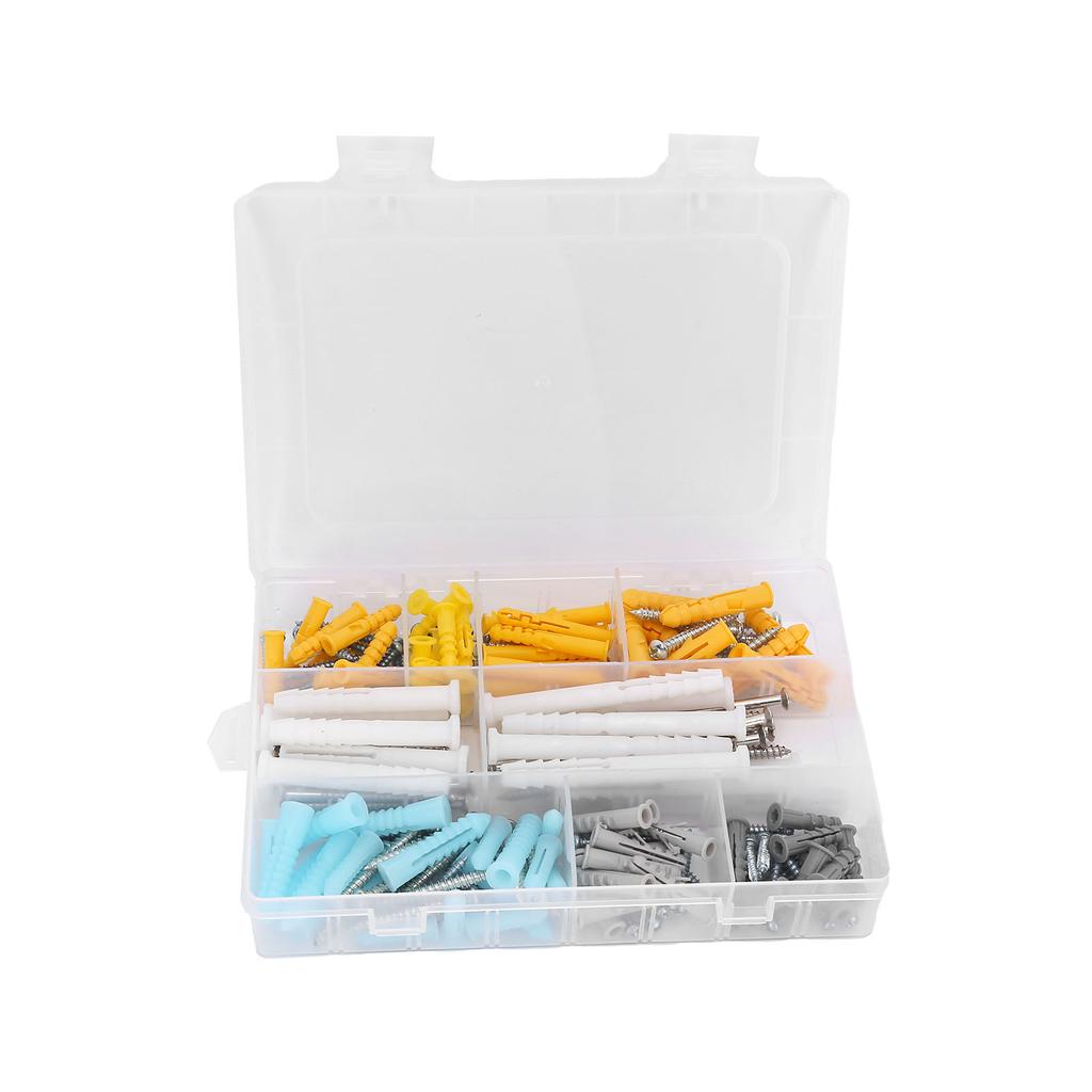200PCS Screw Assortment Kit Self Tapping Screws with Anchors for Home Kitchen Furniture Repair Supplies200PCS