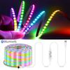 Bluetooth App Control RGBIC LED Strip 5V WS2812B USB Smart RGB Neon Light Individually Addressable Christmas Party Bedroom Decor