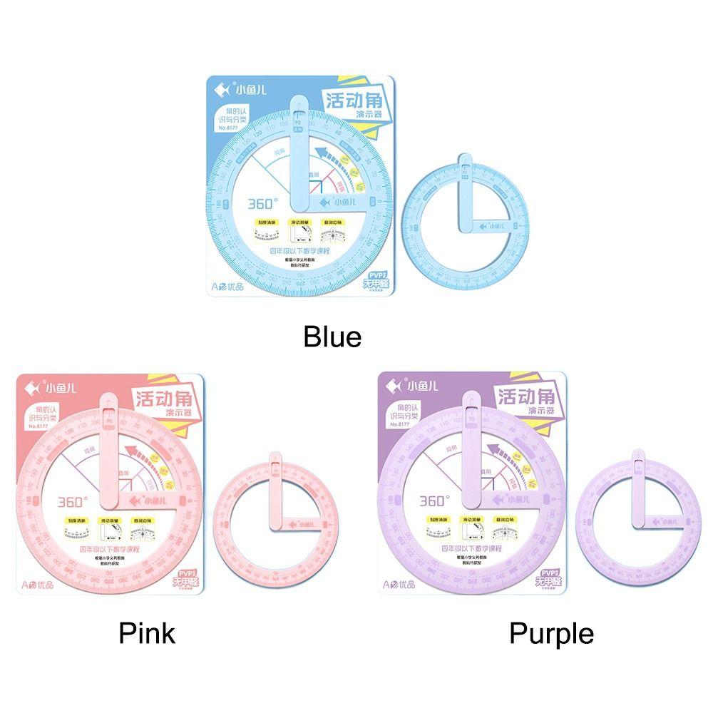 Пластиковый транспортир-указатель 360 градусов, искатель угла поворота, креативная линейка для занятий, студенты