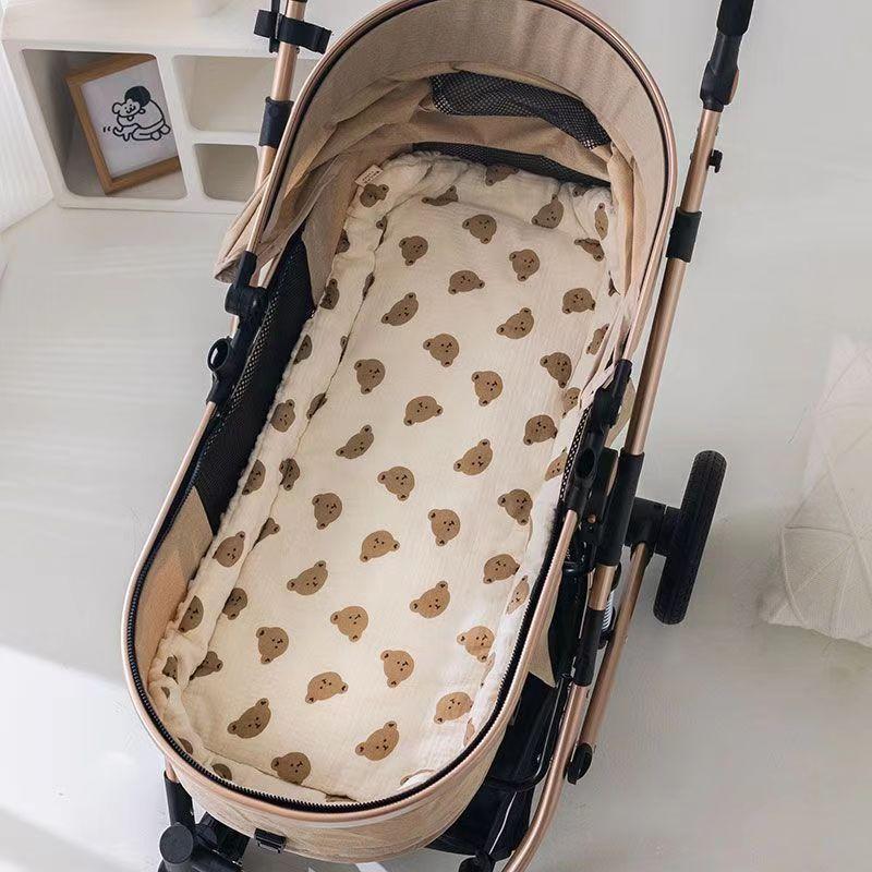 Soft Comfortable Baby Stroller Pad Newborn Thick Bean Fleece Cotton Cushion Wholesale Ready Stock