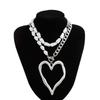 Exaggerated Size Heart Pendant Necklace Big Love Multilayer Pearl Necklace  Festival