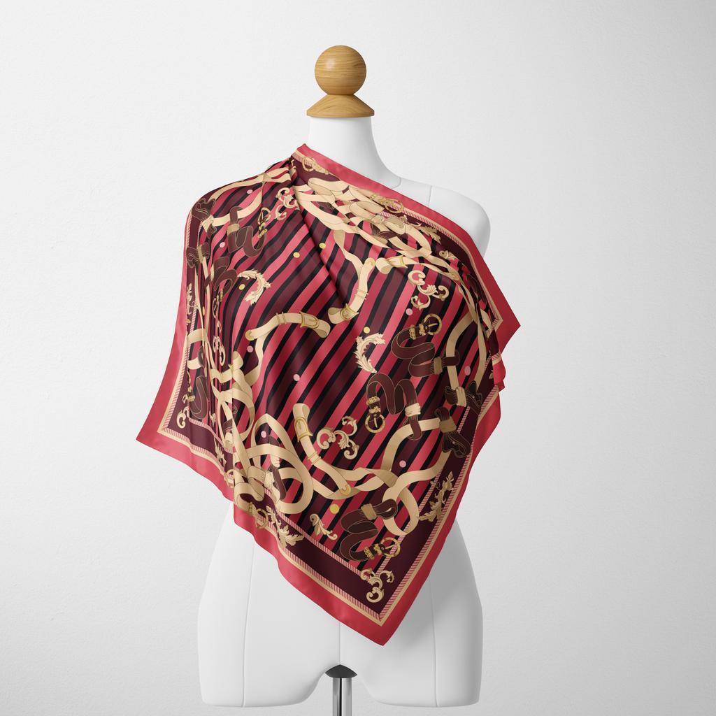 70cm Foulard Luxury  Chiffon Shawl Square Scarf for Women Hijab Fashion Wraps Neckerchief  Female Hair Bands Ribbon Headband