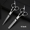 Japan Steel 6.0 Inch Professional Hairdressing Scissors Barber Scissors Set Cutting Shears Thinning Scissors Haircut Accessories
