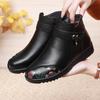 Модная зимняя обувь для женщин, водонепроницаемые, сохраняющие тепло, ботильоны, женские мягкие кожаные черные ботинки, ботинки для женщин среднего возраста