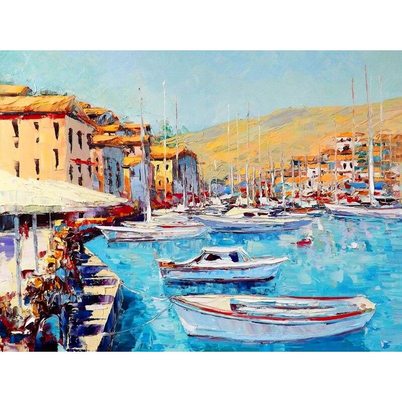 Новый 5D DIY алмазная живопись вид на море Алмазная вышивка паром вышивка крестом полная круглая дрель ремесла домашний декор ручной подарок