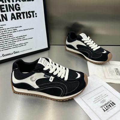 2025 лето новый универсальный толстая подошва увеличенные спасибо обувь Форрест Гамп женская сетчатая дышащая кожа спортивная обувь папы прилив