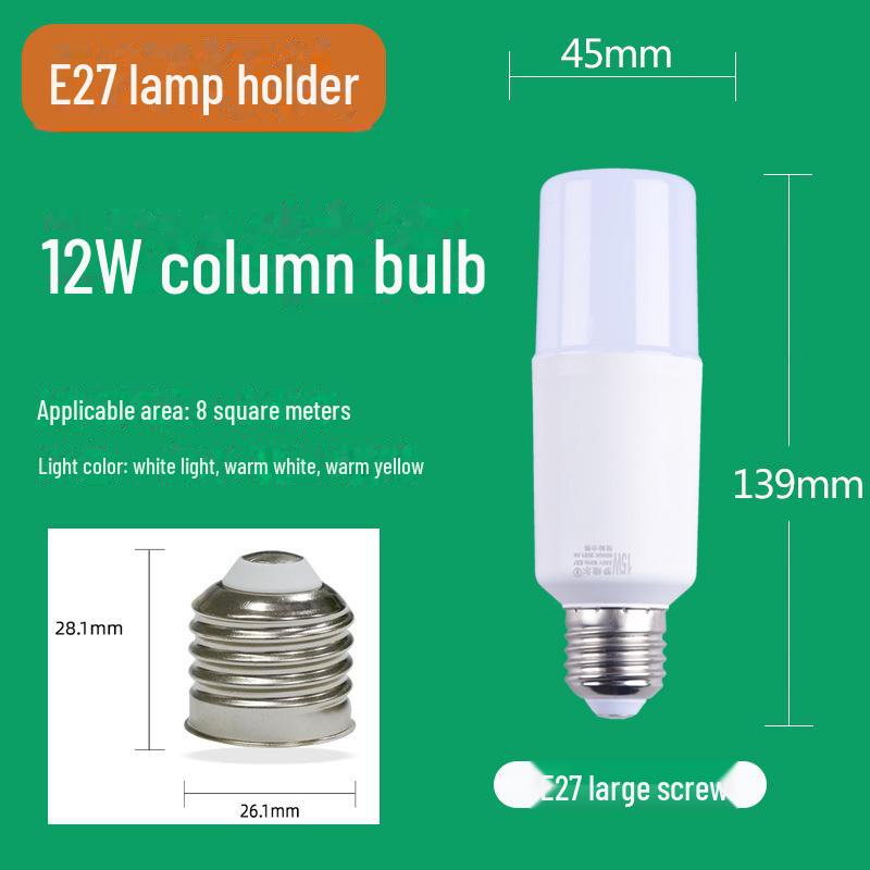 Мощные светодиодные лампы: E27/E14 винтовой, белый и теплый белый, освещение для гостиной