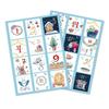 Vintage Advent Calendar Stickers 4.2 X 4.8 Cm 24 Pieces