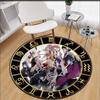 Круглый ковер с рисунком аниме «Убийца демонов», нескользящий ковер для спальни, гостиной, домашнего декора