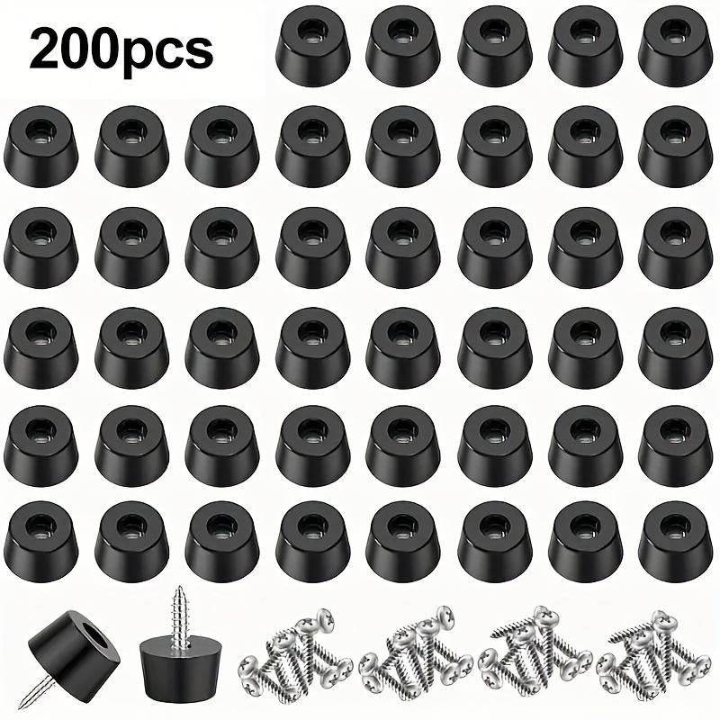 200 Piece Slip Rubber Furniture Pads Self Adhesive Protective Cap Reduce Noise Prevent Scratches Cutting Table Chair Cabinet Use