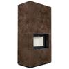 Modular Fireplace KRATKI FLOKI BOX 8 kW Ø 160 Quartz Sinter OXIDE MORO Self Closing Door