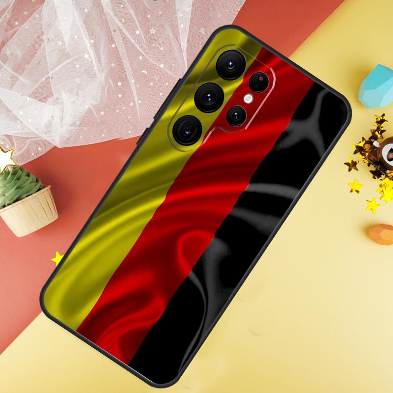 Germany Flag Banner Phone Case For Samsung Galaxy S25 FE S23 S21 S20 S22 S24 S26 Ultra S10 S26 Plus Cover Coque