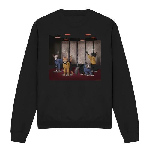 Star Trek Unisex Adult Beam Meow Up Sweatshirt