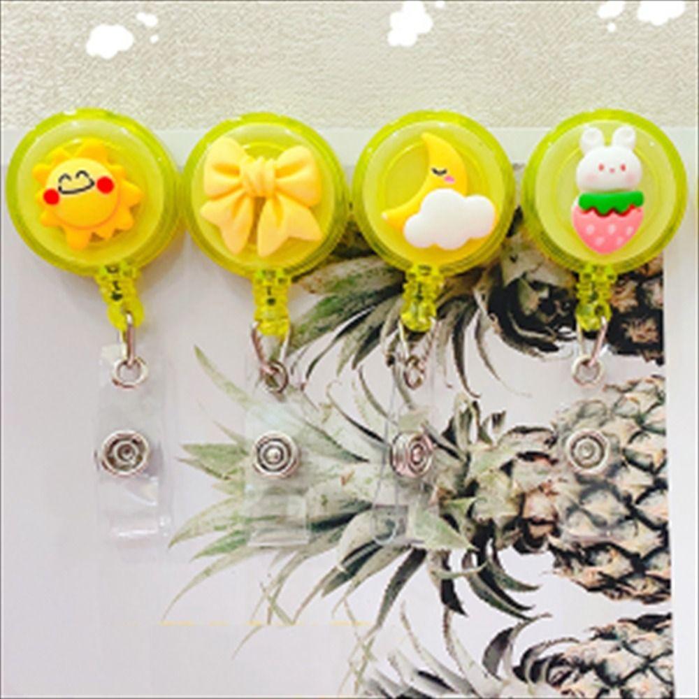 Students Cartoon Nurse Doctor ID Card Clips Badge Holder Name Card Holder Retractable Badge Reel