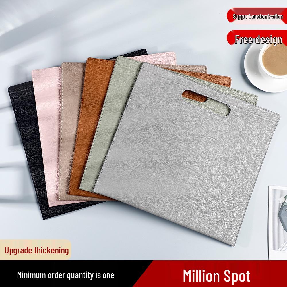 Кожаная сумка для ноутбука и документов с тиснением под личи, для хранения документов формата А4, офисная архивный мешок