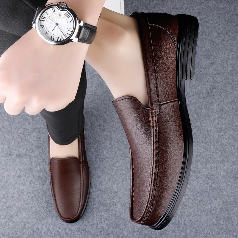 Мужская обувь из натуральной кожи, модная модель 2024 года, новые повседневные туфли без застежек, мужские мокасины, итальянские коричневые мужские туфли для вождения, кроссовки