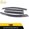 19 Koleos Rain Guards with Bright Strip Sun Visor Trim Stickers