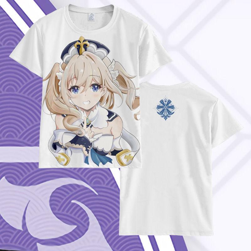 Новая красивая короткая футболка с изображением игры Genshin Impact, 3D цифровая печать, популярная