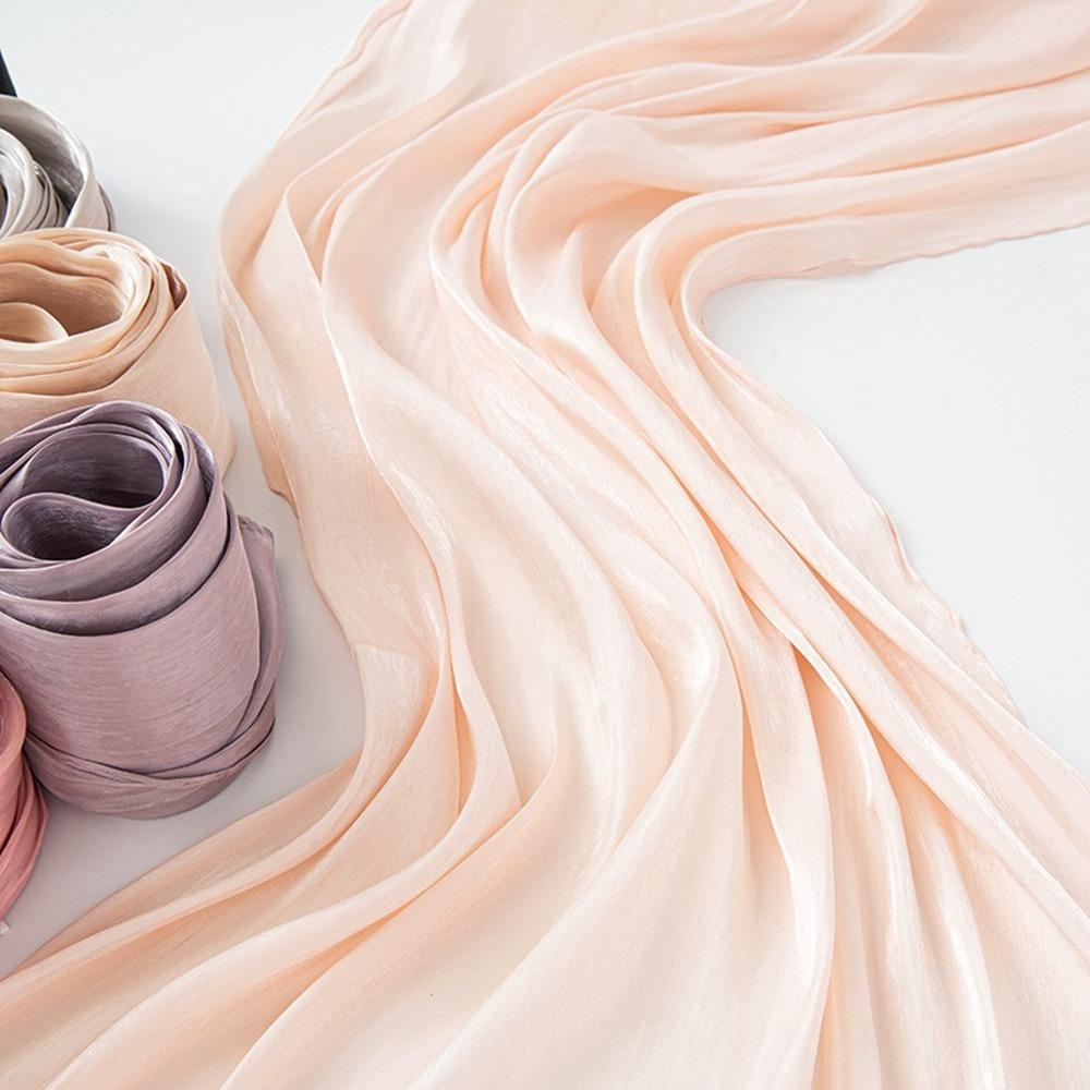 Luxury Chiffon Hijabs Breathable Women Cool Satin Smooth Crepe New Head Wrap