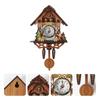 Vintage Wood Wall Clock Forest Tower 3D Chiming Clock  Housewarming Gift