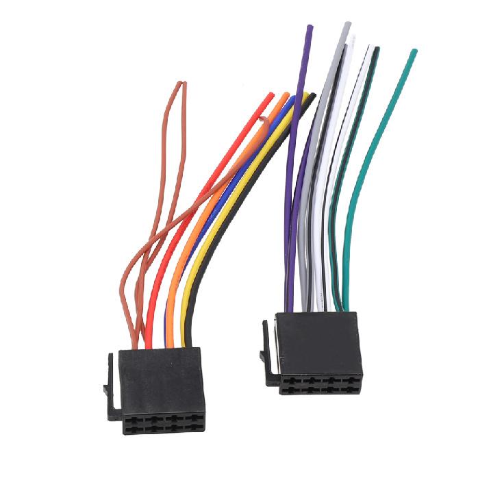 Universal Car Stereo Radio ISO Cable Adapter ABS Male Plug To Female Connector Wiring Harness Radio Accessories 4