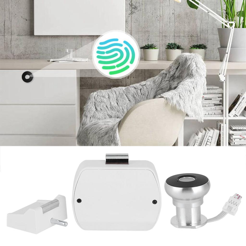 Smart Biometric Fingerprint Lock Fast Unlock Anti Theft for Home Office Storage Cabinet Wardrobe