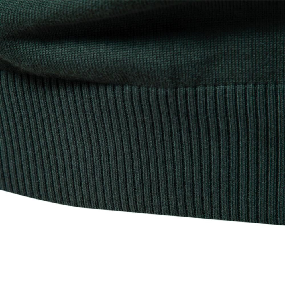 AIOPESON Mens Mock Neck Cotton Pullover Knit Sweaters Casual Business Strip Ribbed Turtleneck Sweaters for Men