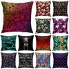Halloween Horror Pumpkin Bat Print Pattern Cushion Cover Home Living Room Sofa Decoration Polyester Zipper Pillow Pillow Cover