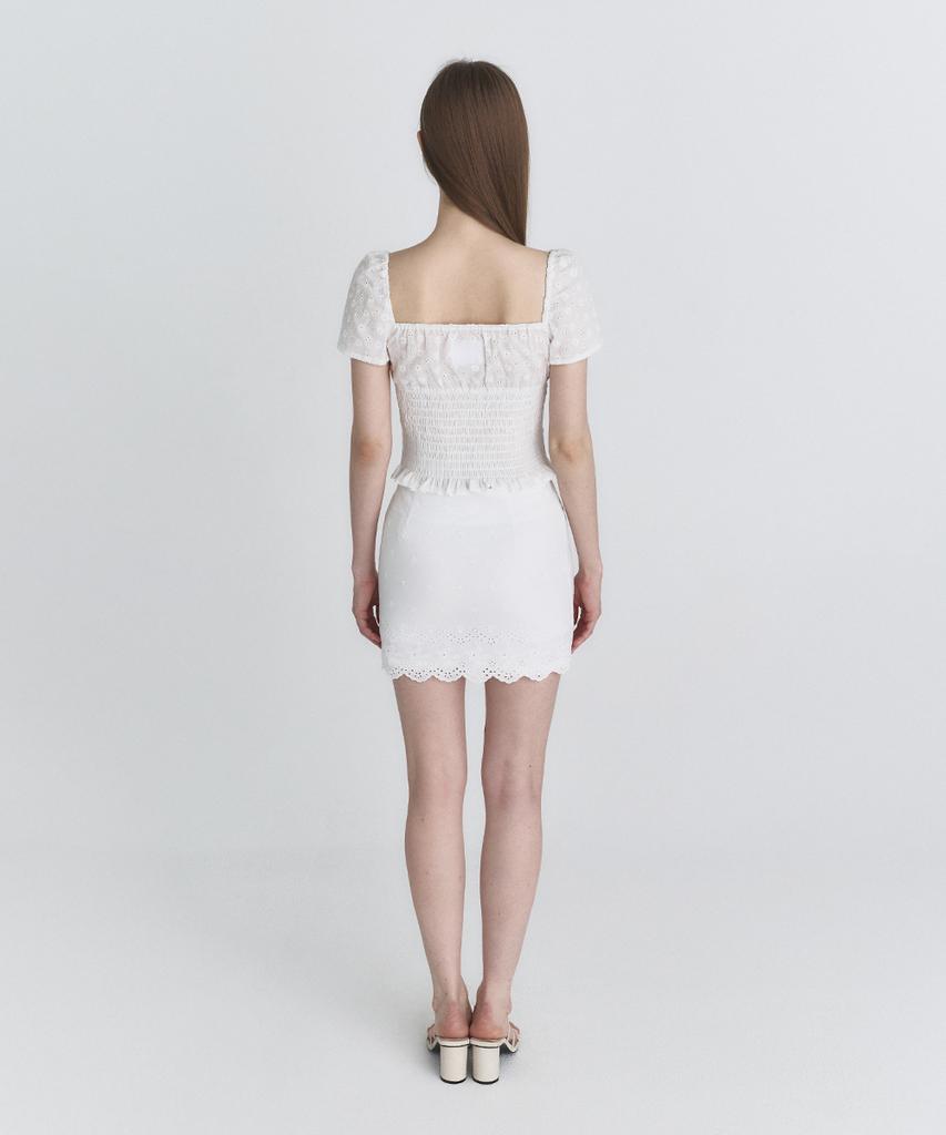 Not Your Rose Scarlet Mini Skirt (Ivory)