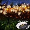 Solar Garden Lights Christmas Pathway Lamp Outdoor Decorations Firefly Light for Patio Pathway Big Bulb Solar Swaying Lights