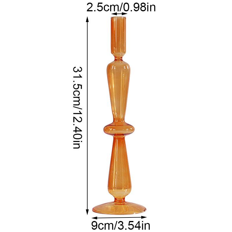 1 шт. Стеклянный подсвечник Ваза для цветов Домашний декор Стеклянный подсвечник Скандинавская ваза для цветов Поделки Винтажный романтический подсвечник