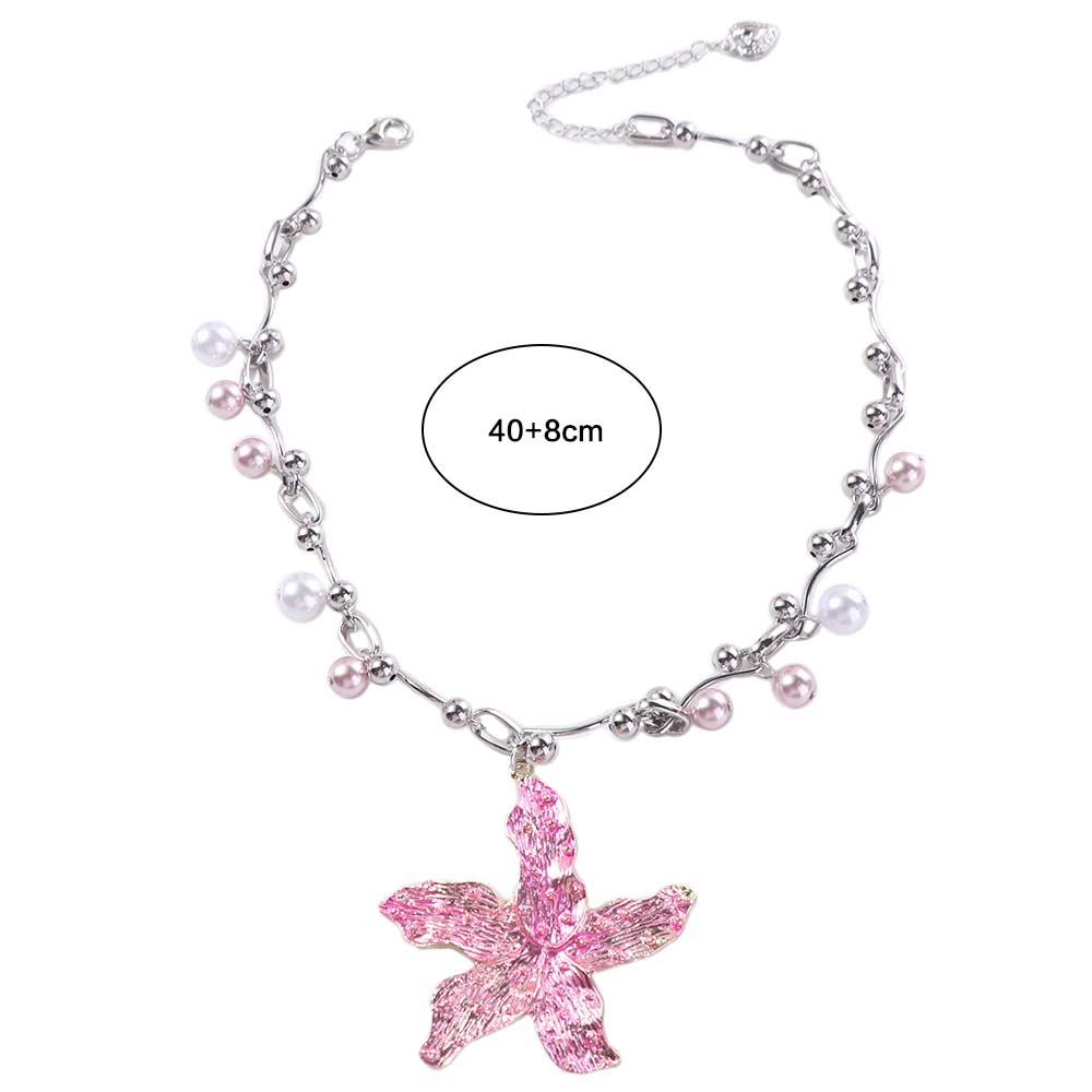 Imitation Pearl Pearls Necklace Bohemia Clavicle Chain Starfish Pendant Necklace  Jewelry Gifts